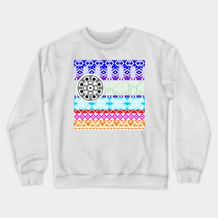 mayan mask pattern in mandala ecopop Crewneck Sweatshirt